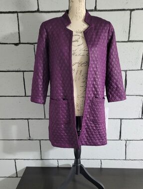 BUNDLE SALE! NWT- Carole Wren Quilted Plum Women's Coat  Sz S